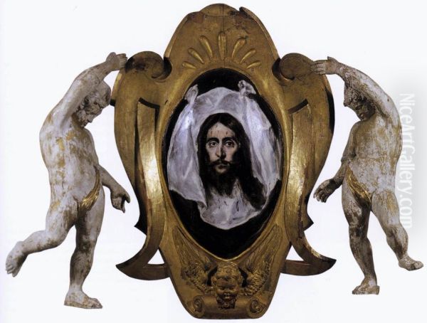 La santa Faz Oil Painting by El Greco