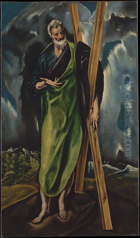 Saint Andrew Oil Painting by El Greco