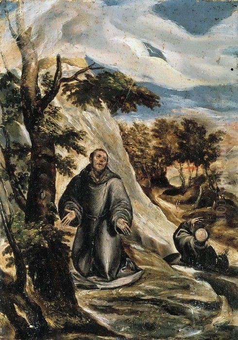 St Francis Receiving the Stigmata Oil Painting by El Greco