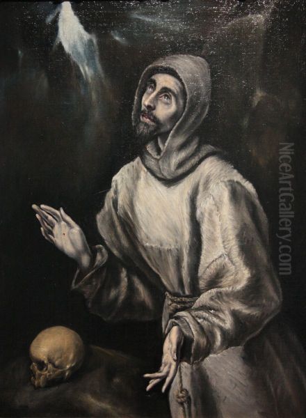 Saint Francois recevant les stigmates Oil Painting by El Greco