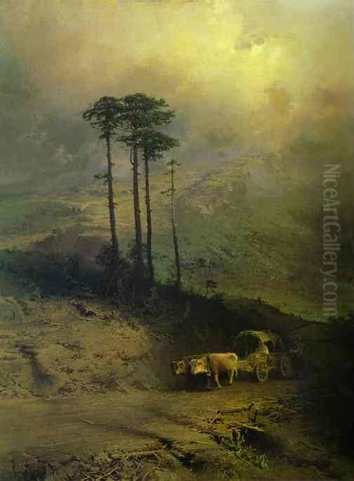 In the Mountains of the Crimea. Oil Painting by Fyodor Vasilyev