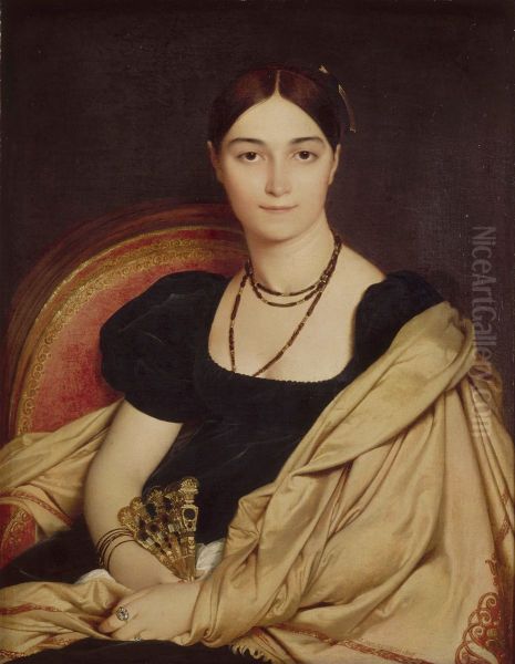Portrait de Madame Duvaucey Oil Painting by Jean-Auguste-Dominique Ingres