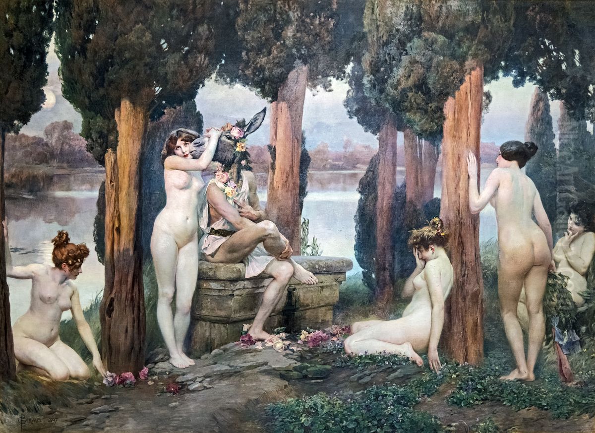 The madness ofTitaniaFrancais:La Folie deTitaniaItaliano:La follia diTitania Oil Painting by Paul Gervais