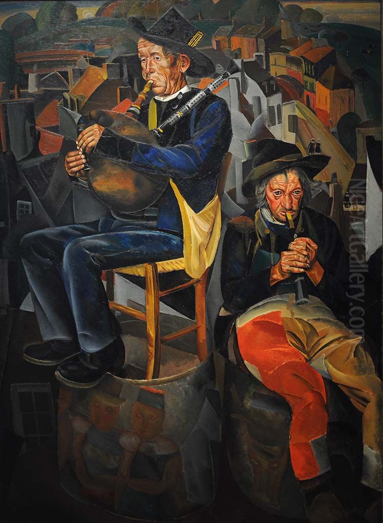 Sonneurs bretons Oil Painting by Boris Grigoriev
