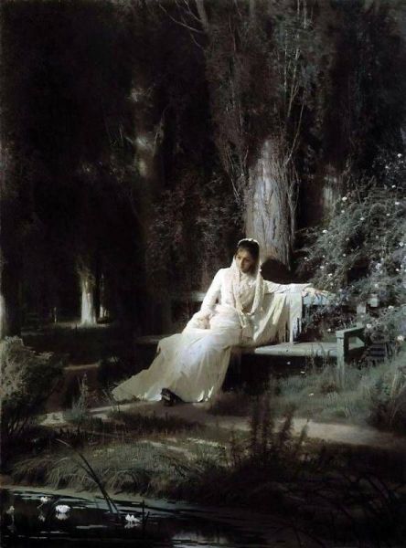 Moonlight night Oil Painting by Ivan Kramskoi