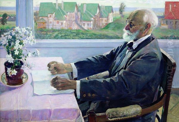 Portrait of Ivan Pavlov Oil Painting by Mikhail Nesterov