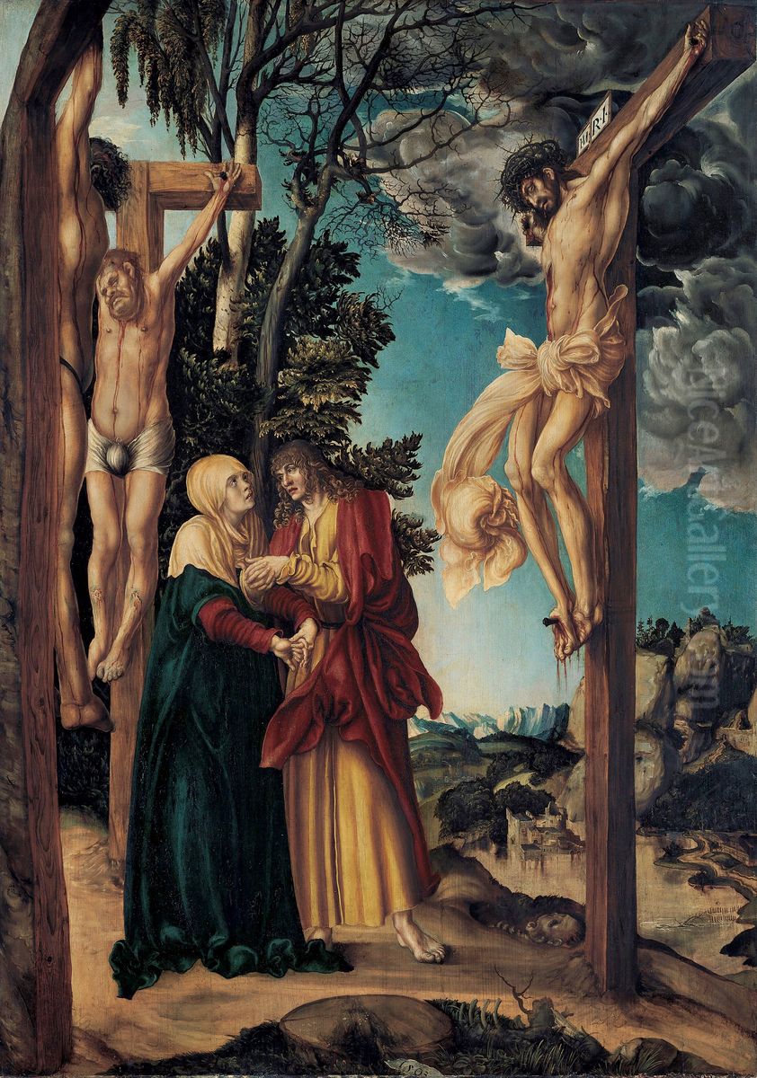 Klage unter dem Kreuz Oil Painting by Lucas Cranach the Elder