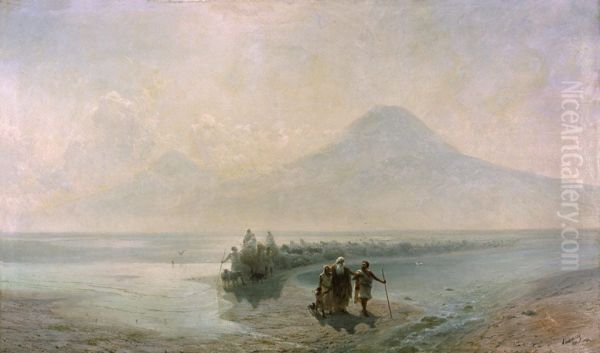 Descent of Noah from Ararat Oil Painting by Ivan Aivazovsky