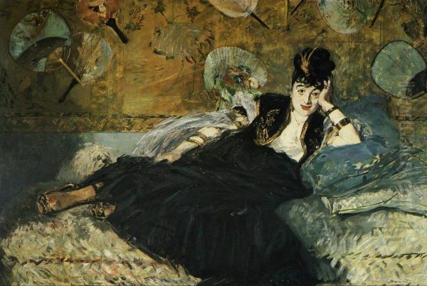 La dame aux eventails Oil Painting by Edouard Manet