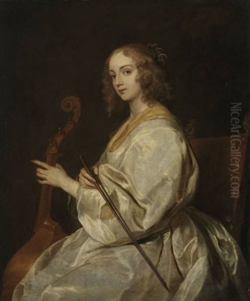 Portrat der Mary Ruthven, Gattin des Kunstlers Oil Painting by Sir Anthony Van Dyck