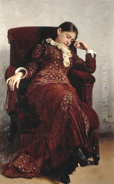 Taking a rest Oil Painting by Ilya Repin