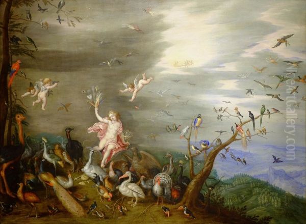 Air Oil Painting by Jan van Kessel the Elder