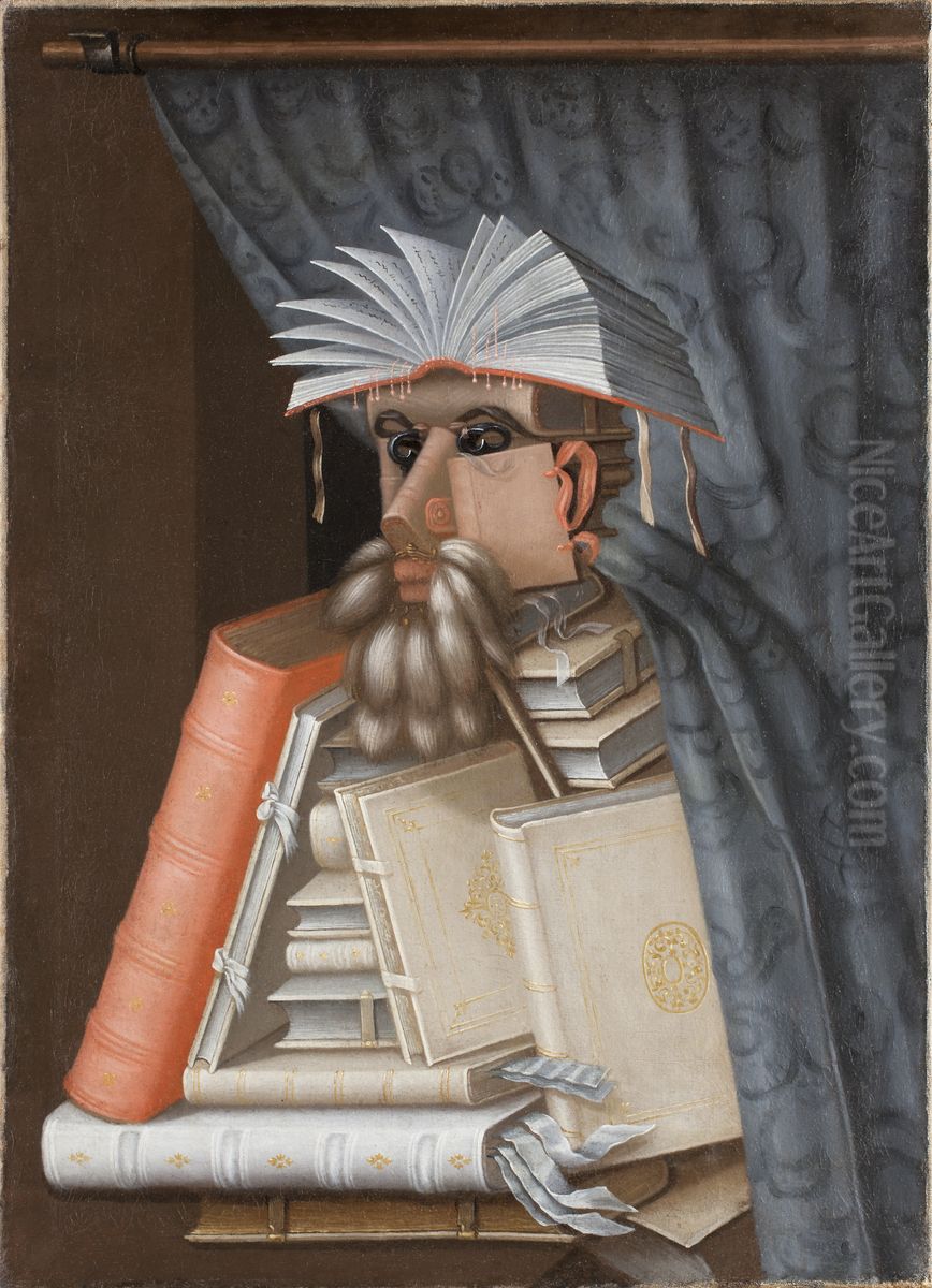 Libararian Oil Painting by Giuseppe Arcimboldo