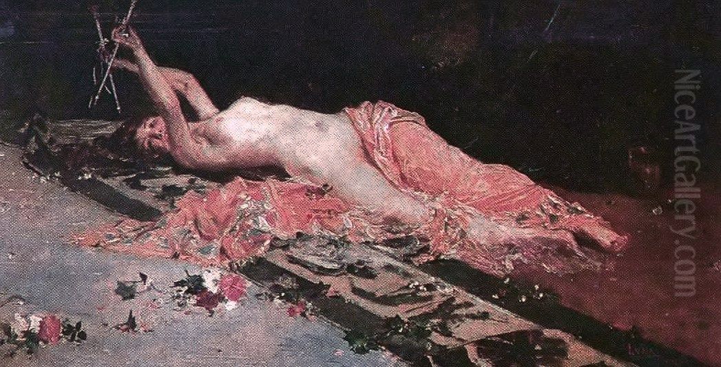 Odalisque Oil Painting by Juan Luna