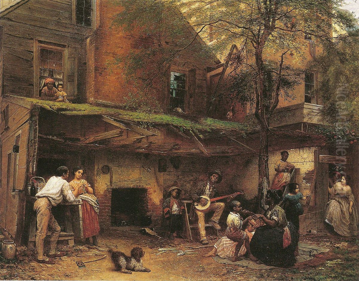 Negro Life at the South Oil Painting by Eastman Johnson