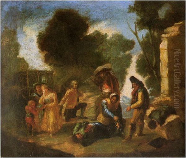 El Atraco Oil Painting by Francisco Goya