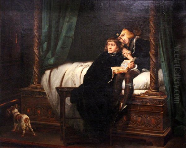 Les Enfants d'Edouard Oil Painting by Paul Delaroche