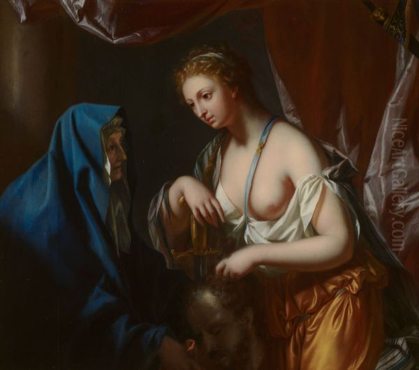 Judith with the Head of Holofernes Oil Painting by Philip van Dijk