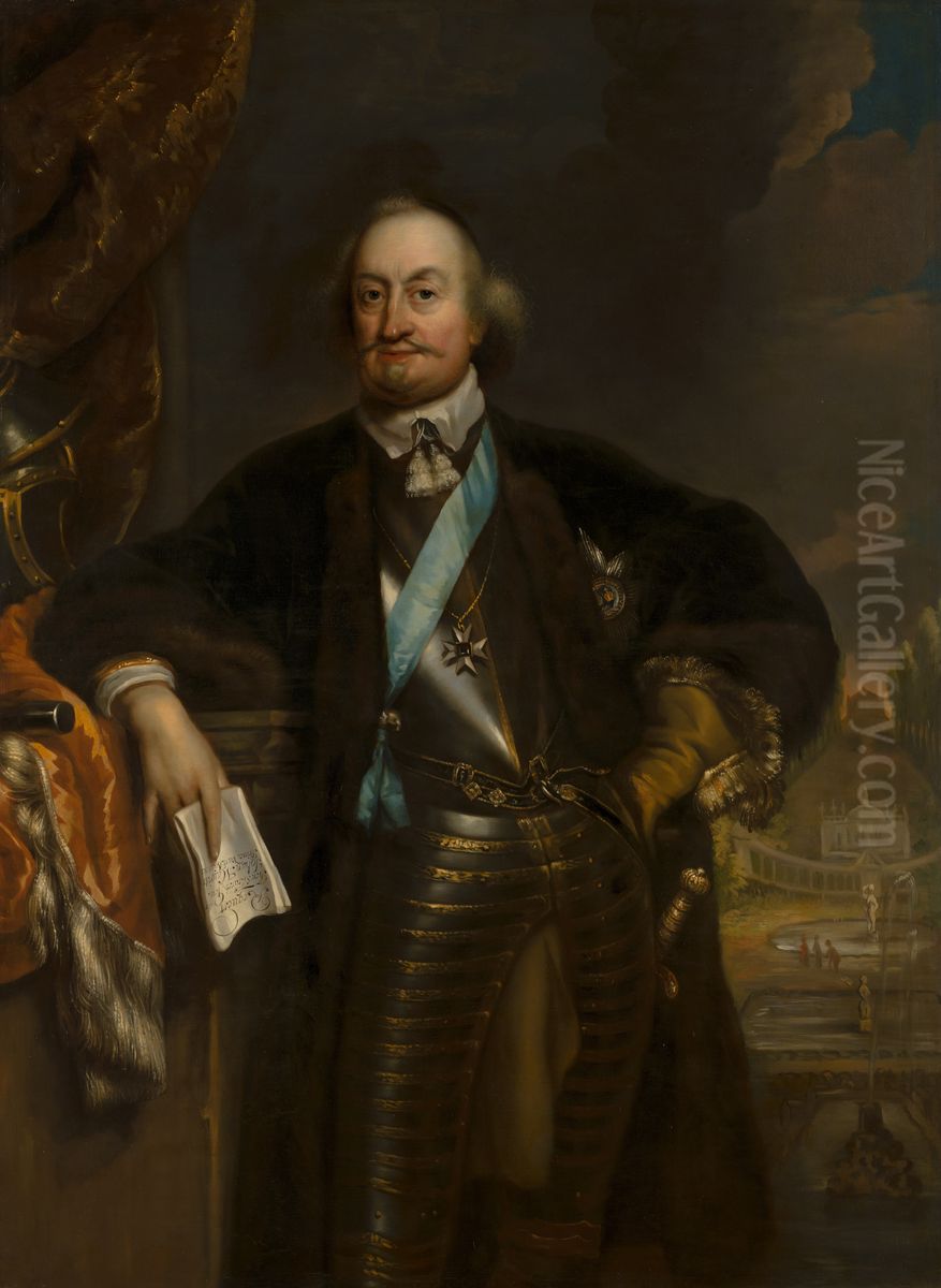 Portrait of Johan Maurits (1604-1679), Count of Nassau-Siegen, Founder of the Mauritshuis Oil Painting by Jan de Baen