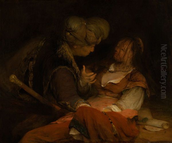 Judah en Thamar Oil Painting by Arent de Gelder
