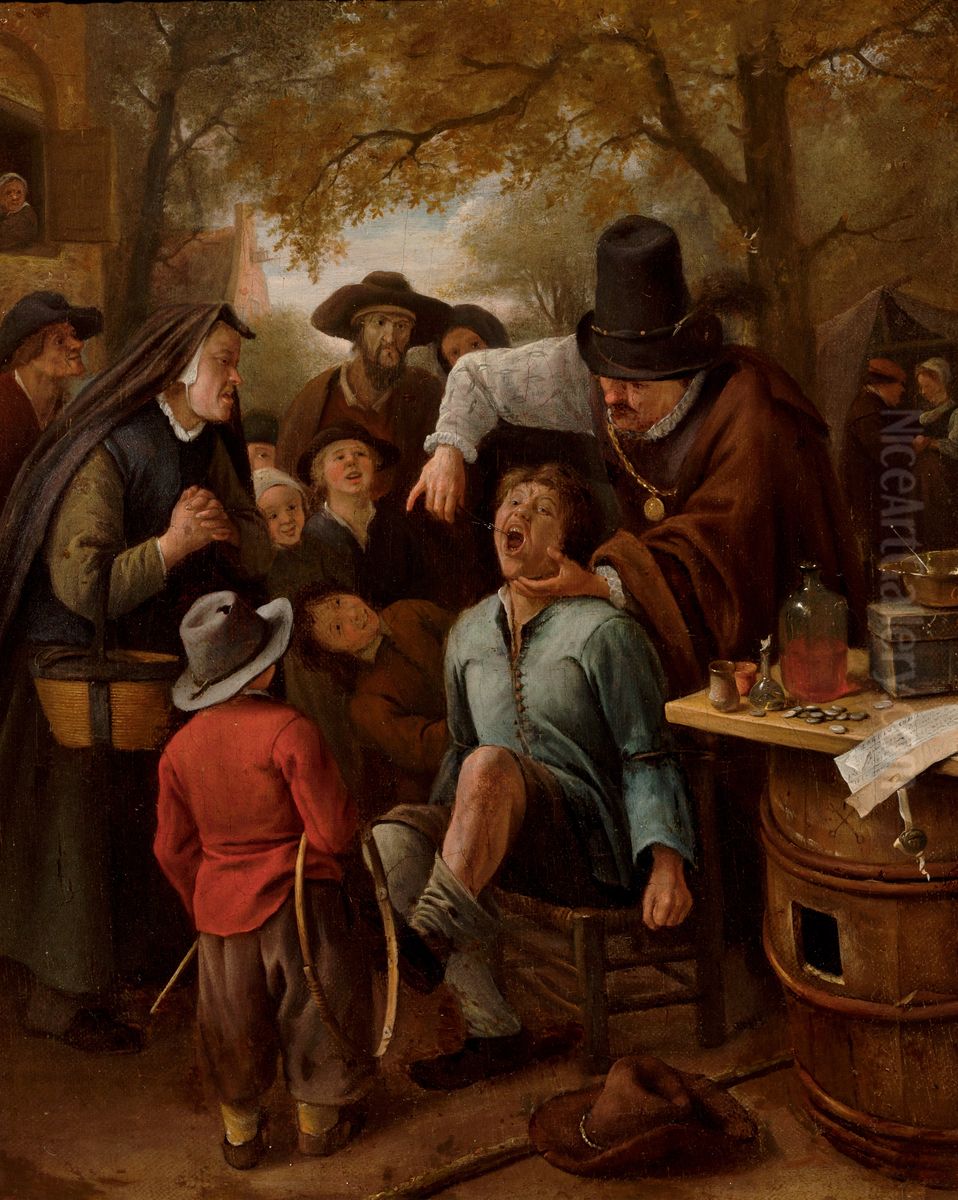 The Tooth-Puller Oil Painting by Jan Steen