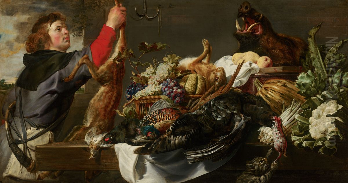 Still Life with Huntsman Oil Painting by Frans Snyders