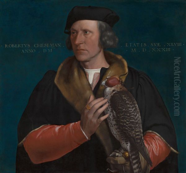 Portret van Robert Cheseman (1485-1547) Oil Painting by Hans Holbein the Younger