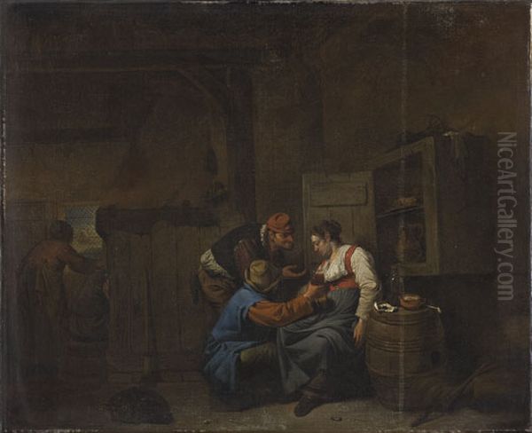 Boerenherberg Oil Painting by Cornelis Pietersz Bega