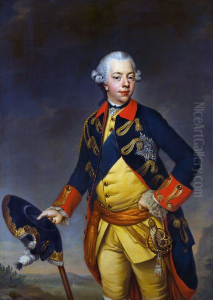 Portrait of Stadholder William V (1748-1806) Oil Painting by Johann Georg Ziesenis