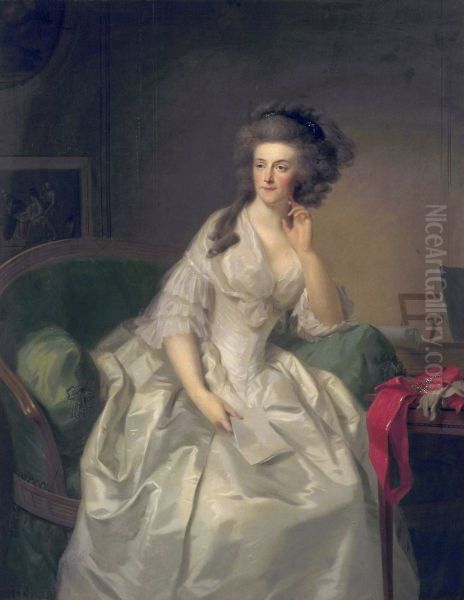 Portrait ofWilhelmina of Prussia(1751-1820), Princess of Orange Oil Painting by Johann Friedrich August Tischbein