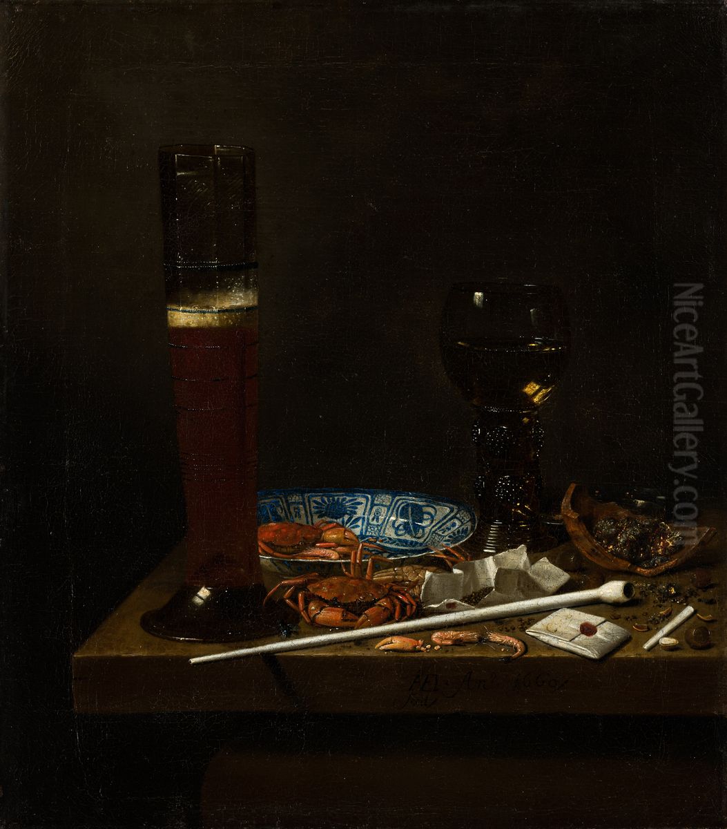 Still life with Passglas Oil Painting by Jan Jansz van de Velde