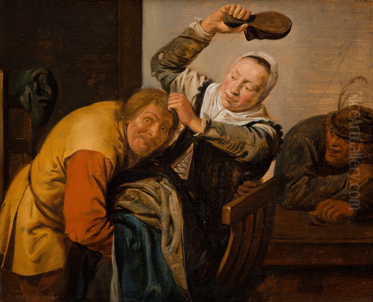 Touch Oil Painting by Jan Miense Molenaer