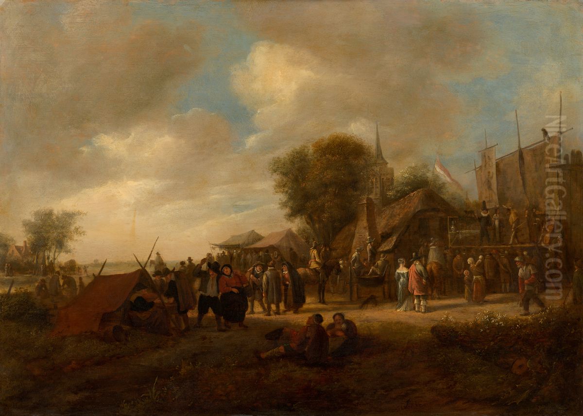 Village Fair Oil Painting by Jan Steen
