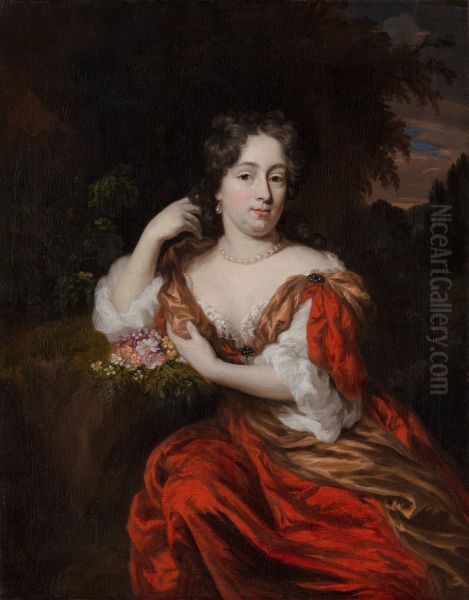 Portrait of Catharina Dierquens (1664-1715) Oil Painting by Nicolaes Maes
