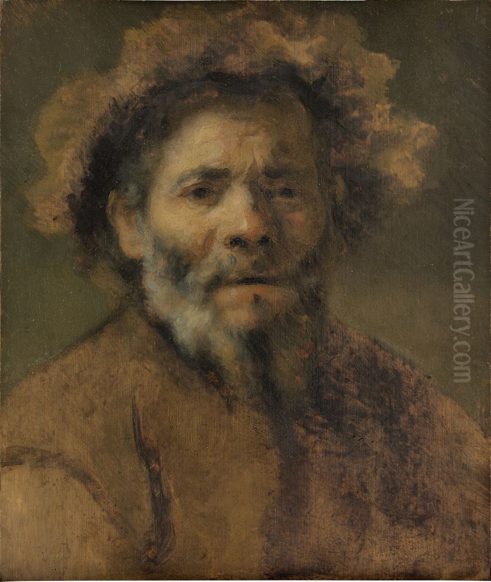 Study of an Old Man Oil Painting by Rembrandt