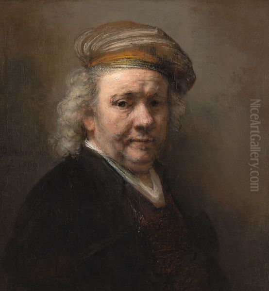 Selbstbildnis mit Turban Oil Painting by Rembrandt