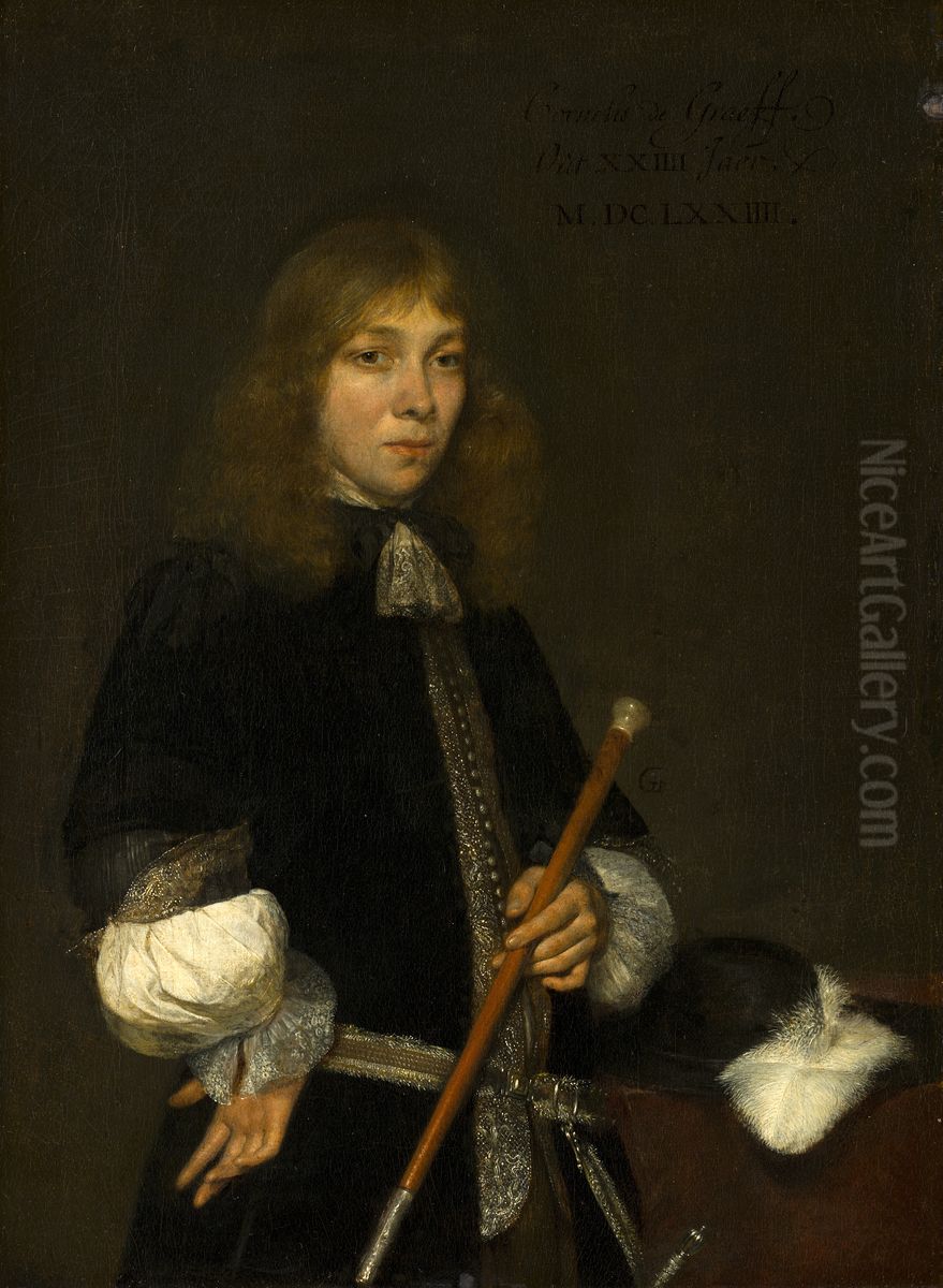Portret van Cornelis de Graeff (1650-1678) Oil Painting by Gerard Ter Borch