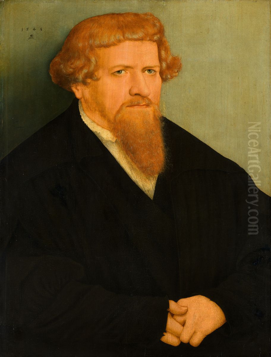 Portrait of a Man Oil Painting by Lucas The Younger Cranach