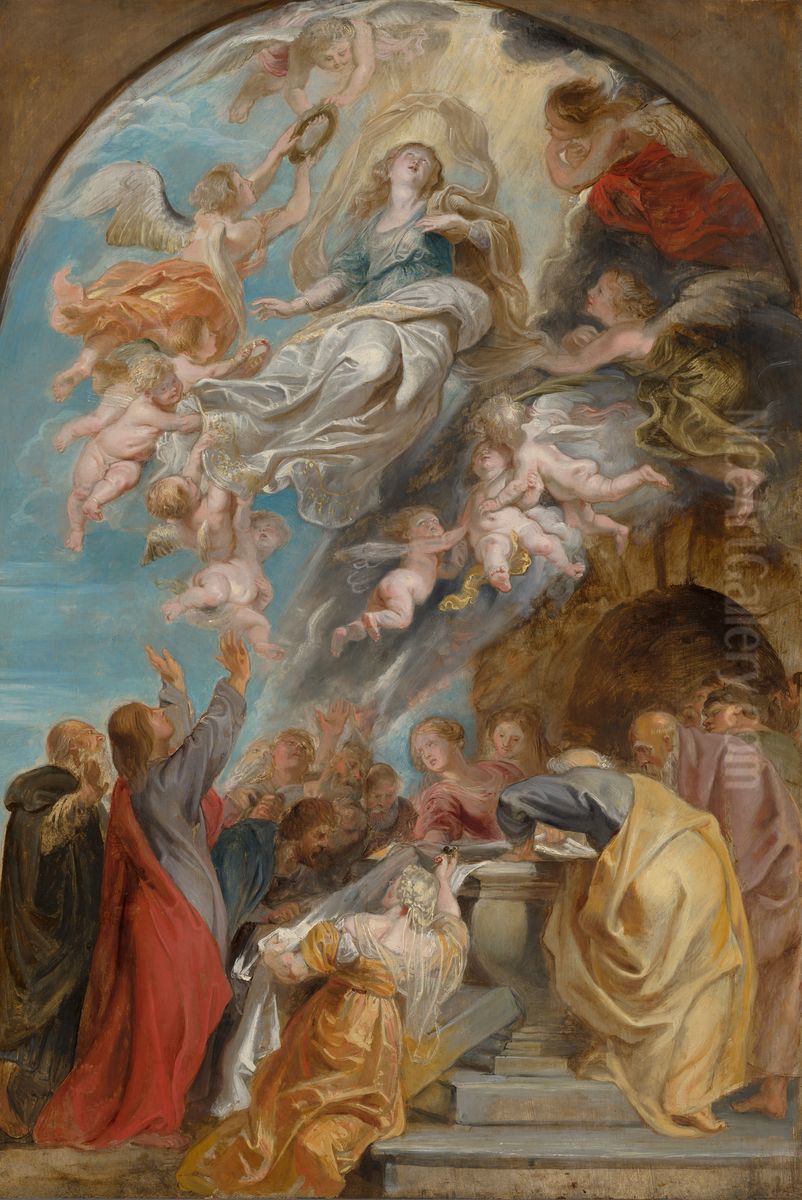 'Modello' for the Assumption of the Virgin Oil Painting by (studio of) Rubens, Peter Paul 'Modello' for the Assumption of the Virgin Oil Painting by (studio of) Rubens, Peter Paul