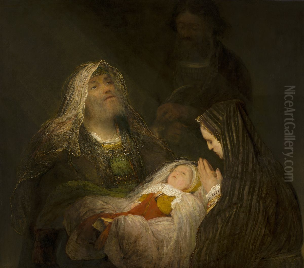 Simeon's Song of Praise Oil Painting by Arent de Gelder