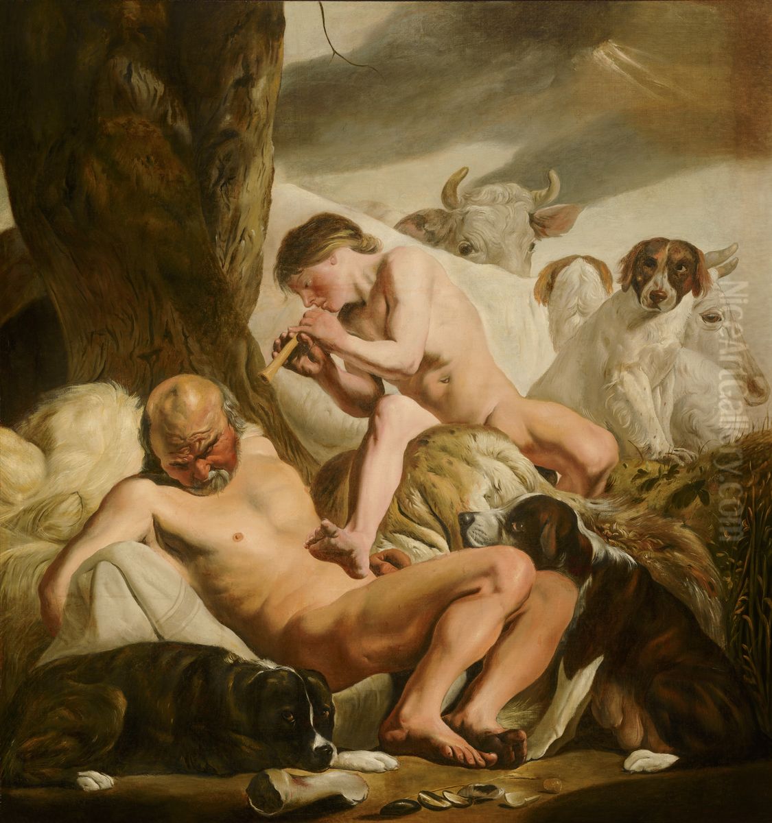 Argus, Mercury and Io Oil Painting by Jacob van Campen