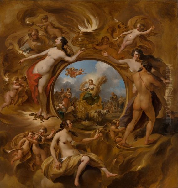 Allegory of Summer Oil Painting by Nicolaes Pieterszoon Berchem