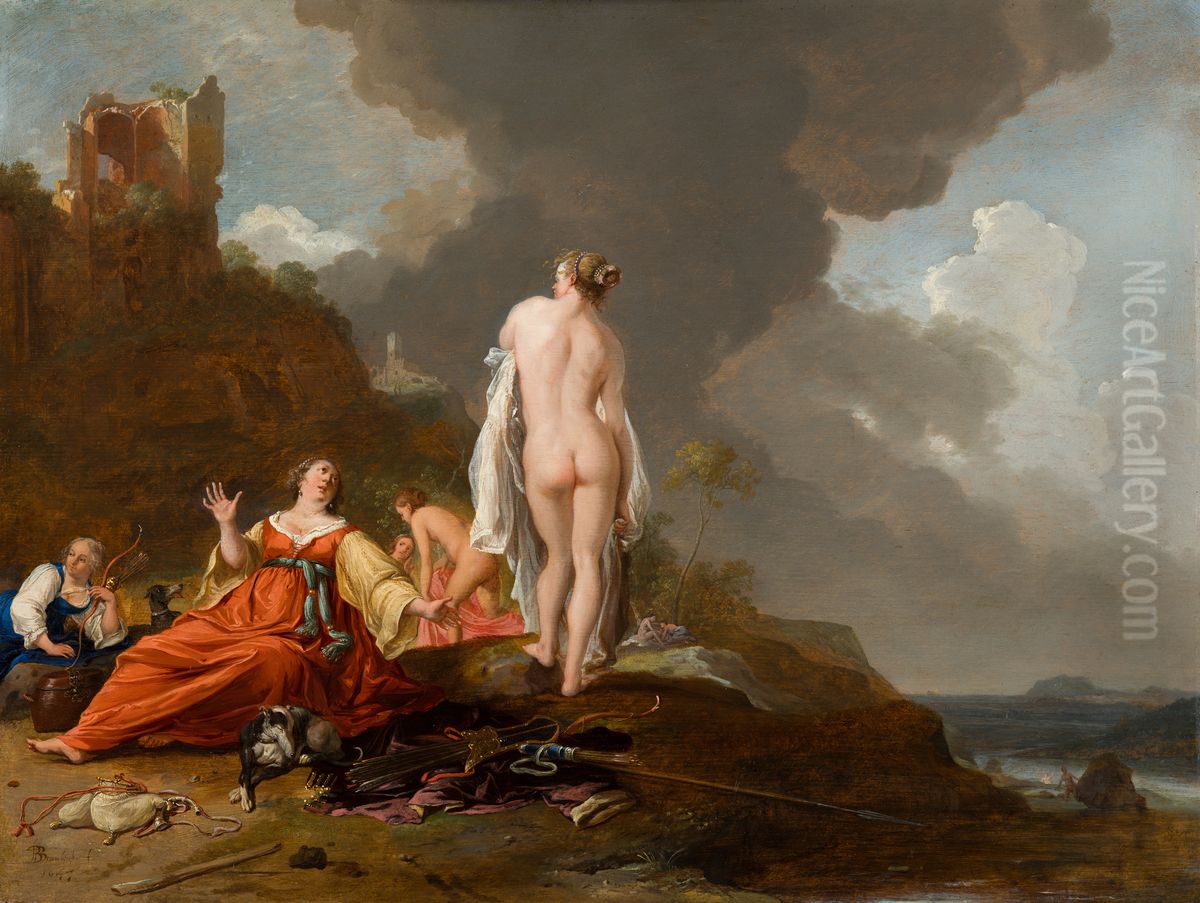 Landscape with Nymphs (and Diana?) Oil Painting by Bartholomeus Breenbergh