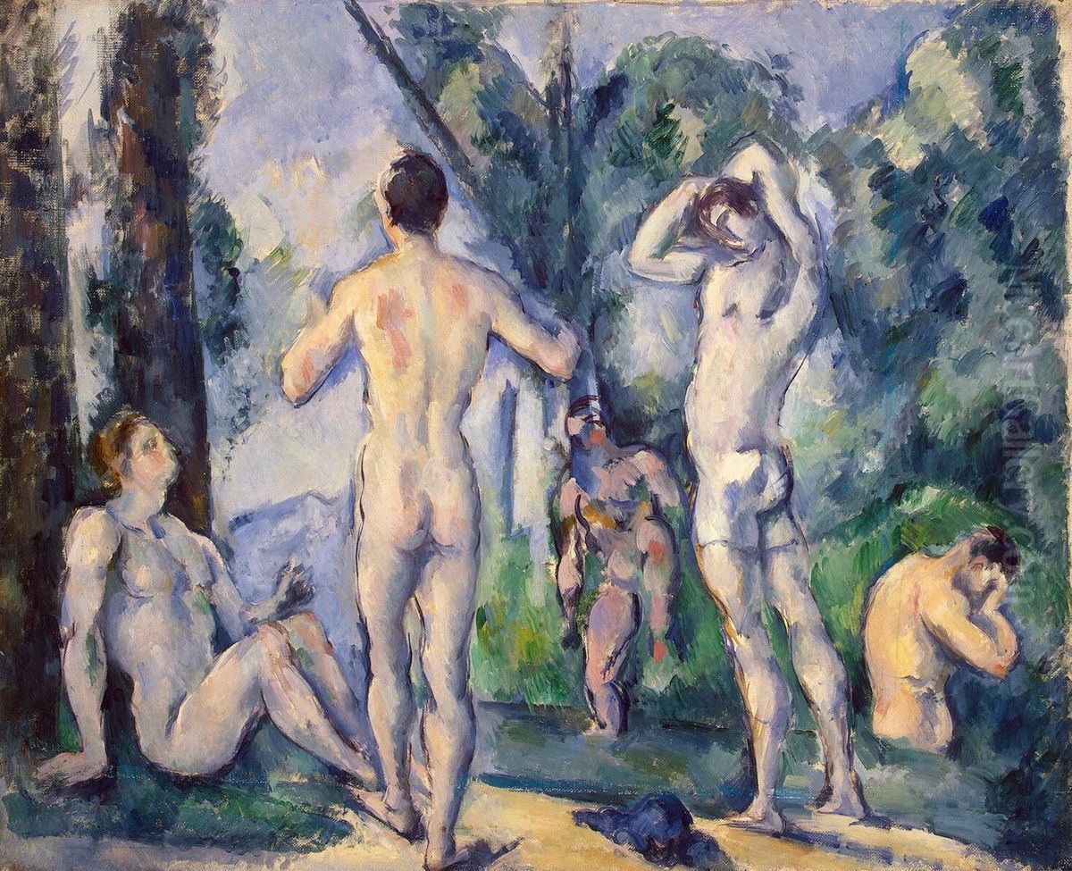 Bathers Oil Painting by Paul Cezanne