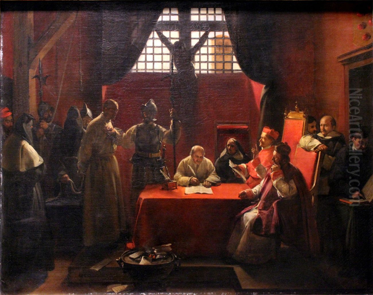 Interrogatoire de Savonarole Oil Painting by Francois Marius Granet