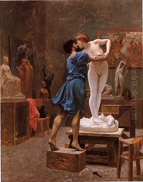 Pygmalion   and  Galatea Oil Painting by Jean-Leon Gerome