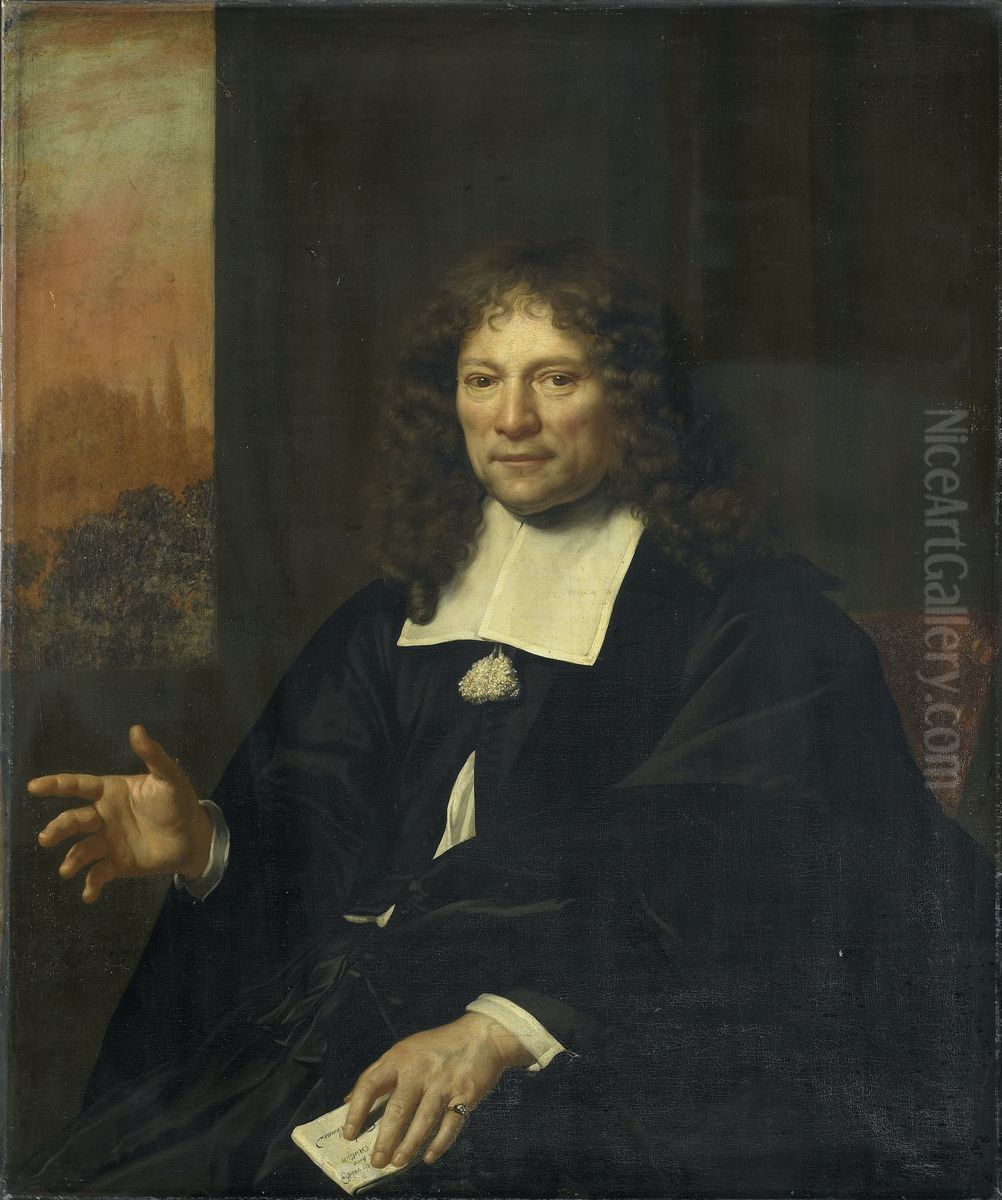 Portrait of Daniel Niellius (1610-1689) Oil Painting by Adriaen Backer