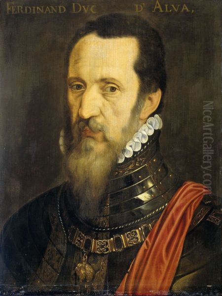 Portrait of Fernando Alvarez de Toledo, Duke of Alba Oil Painting by Willem Key