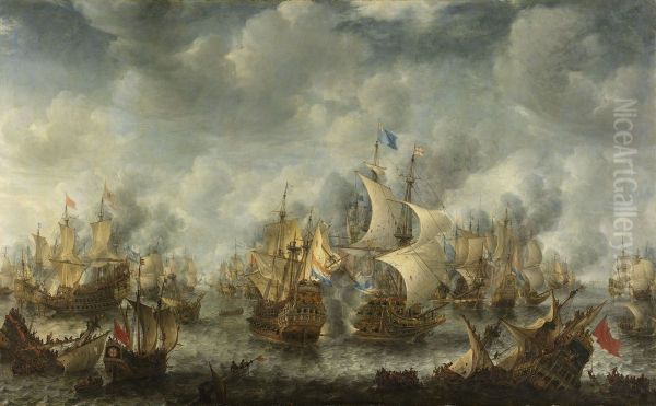 Pertarungan Terheide Oil Painting by Jan Abrahamsz Beerstraaten
