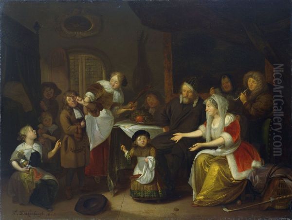 The Feast of St Nicholas Oil Painting by Richard Brakenburgh